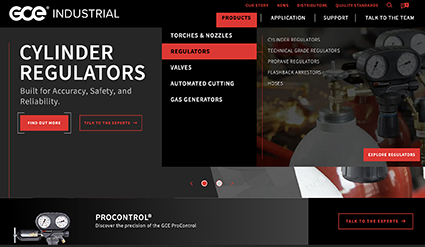 New GCE industrial website built around user needs, offers easier navigation and better access to support